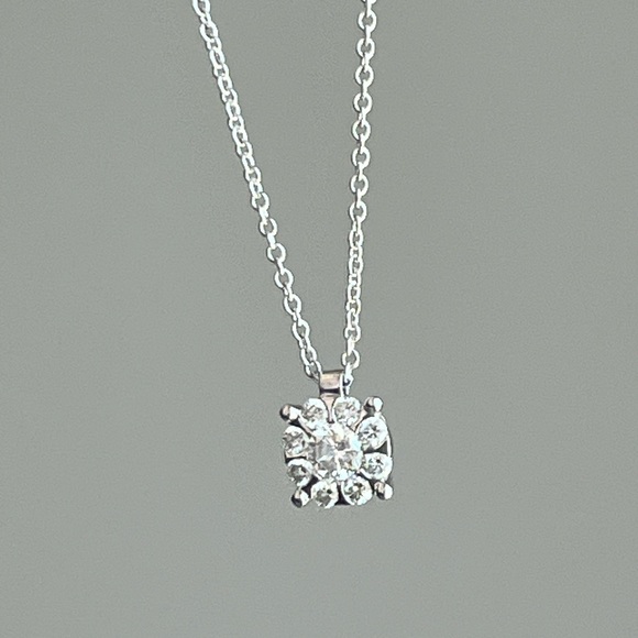 ✨ MIMÍ Broggian Milano 18k White Gold Diamond Pendant Necklace – 0.32 ctw ✨ - Picture 3 of 7